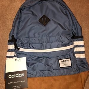 ADIDAS CLASSIC 3S PLUS BACKPACK, DARK BLUE N BEIGE
